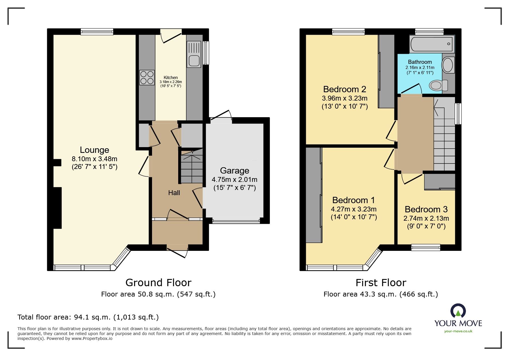 Floorplan of 3 bedroom Semi Detached House for sale, Rectory Close, Crayford, Dartford, DA1