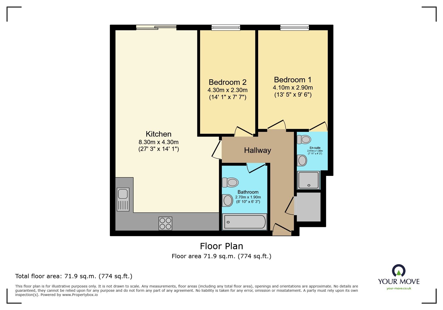 Floorplan of 2 bedroom  Flat for sale, Devonshire Road, Bexleyheath, DA6