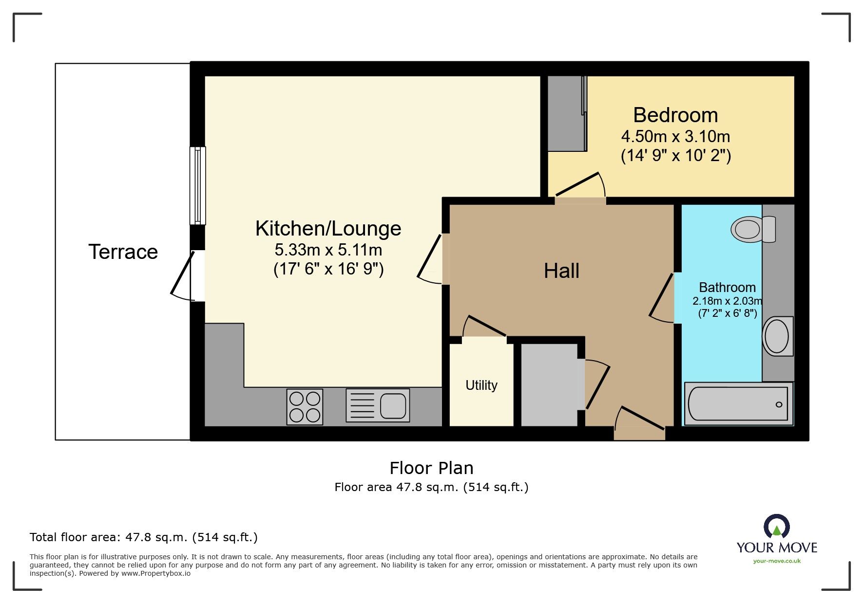 Floorplan of 1 bedroom  Flat for sale, Regal Walk, Bexleyheath, DA6