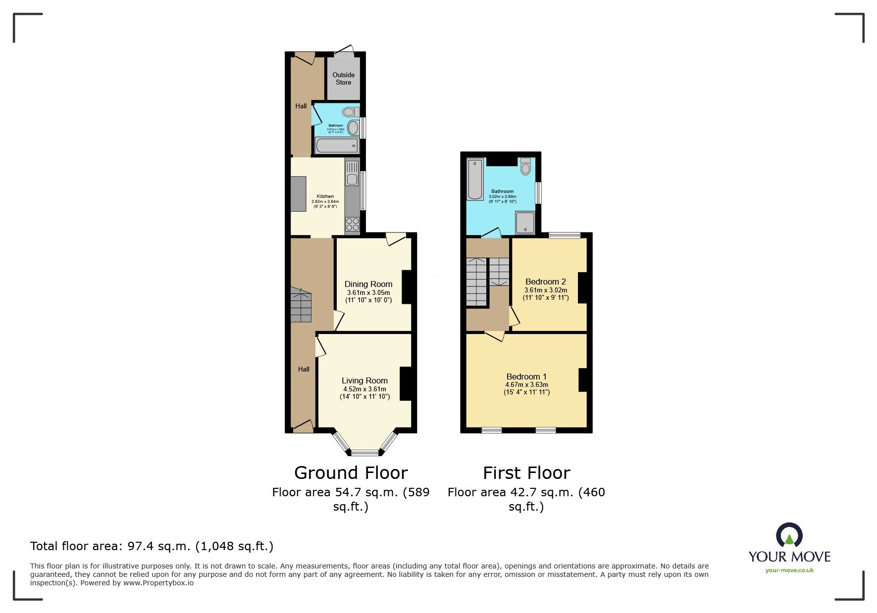 Floorplan of 2 bedroom Semi Detached House for sale, Chapel Road, Bexleyheath, DA7