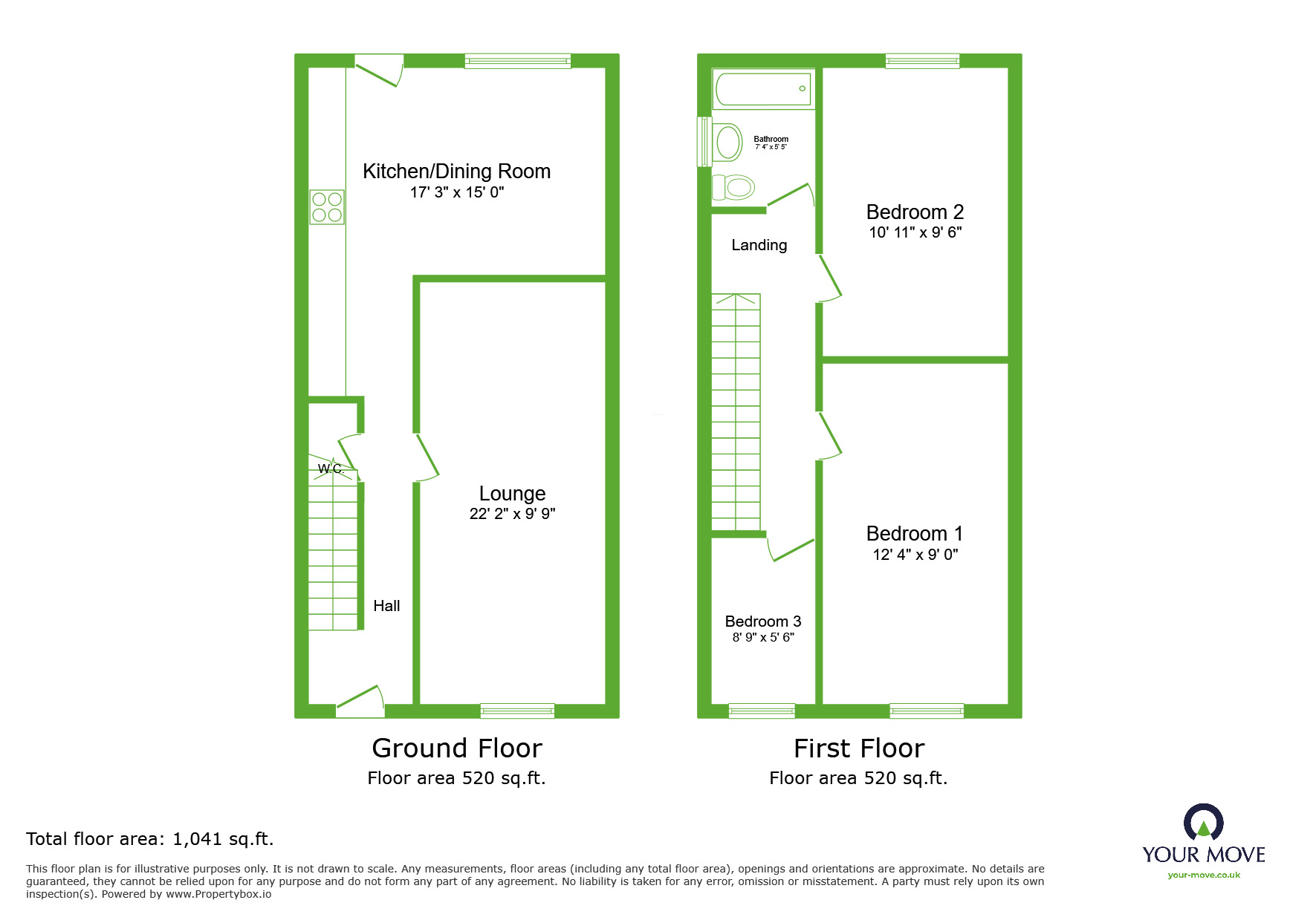 Floorplan of 3 bedroom Semi Detached House to rent, Woodlands Road, Bexleyheath, DA7