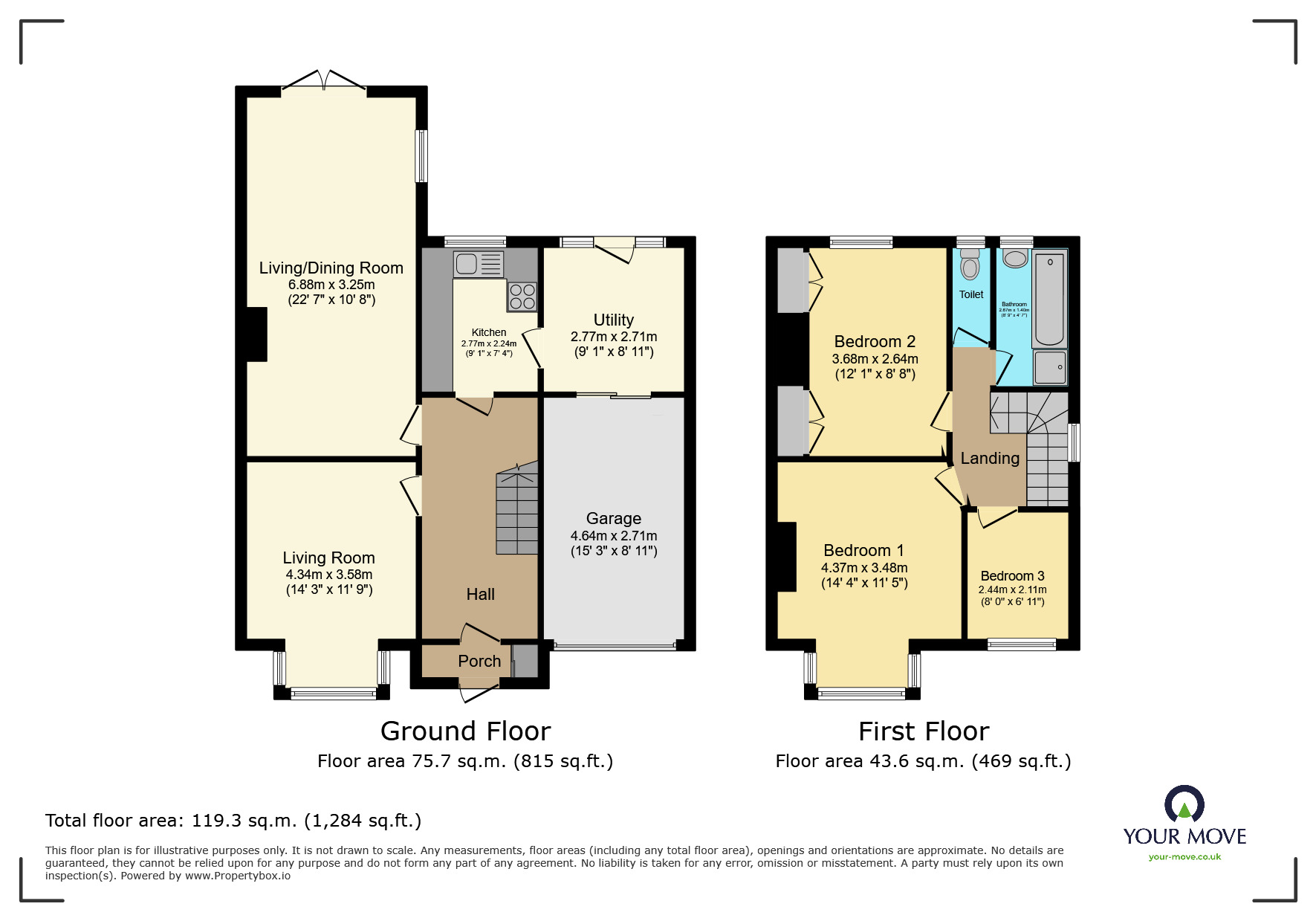 Floorplan of 3 bedroom Semi Detached House for sale, Bedonwell Road, Bexleyheath, DA7