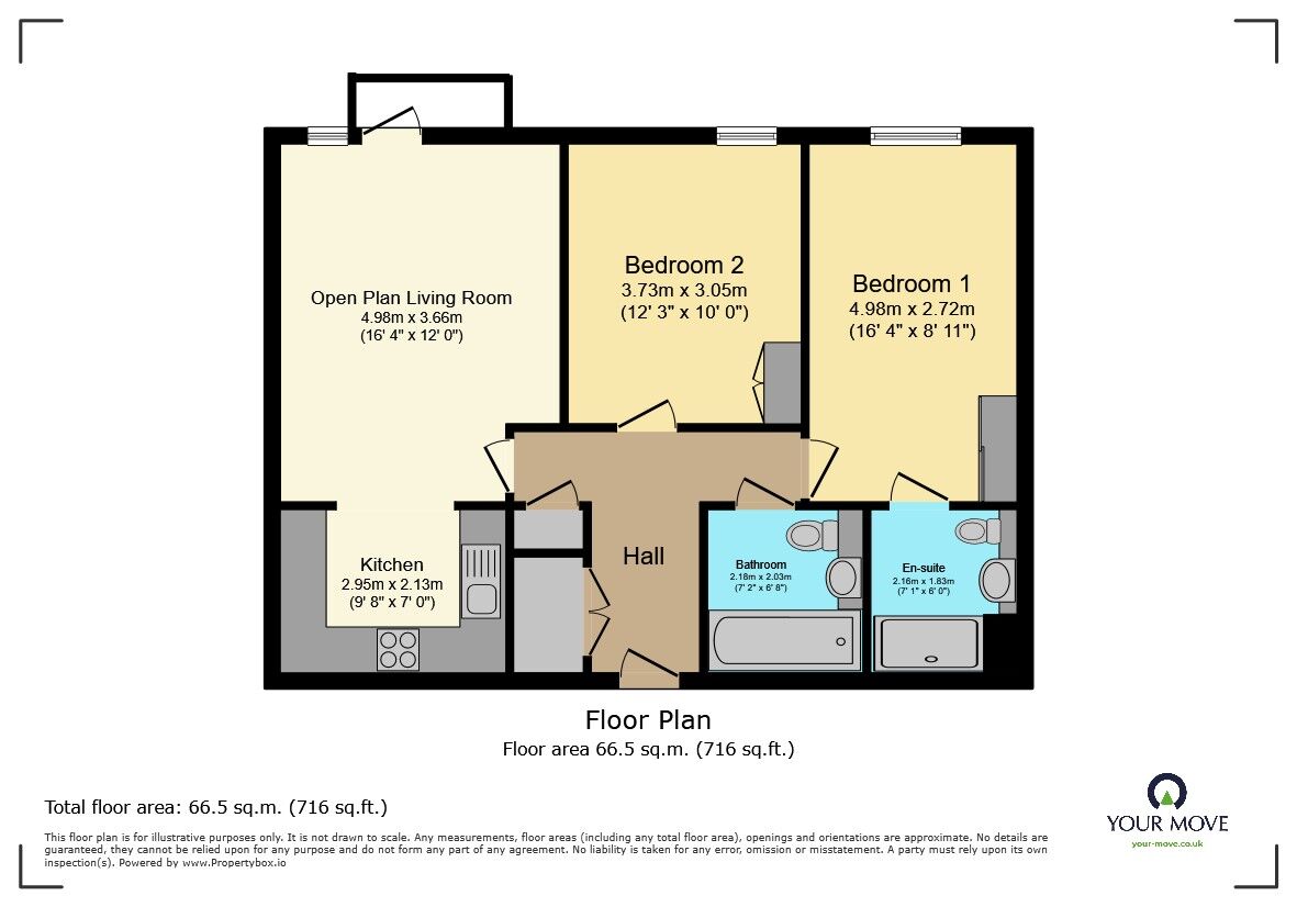 Floorplan of 2 bedroom  Flat for sale, Regal Walk, Bexleyheath, DA6