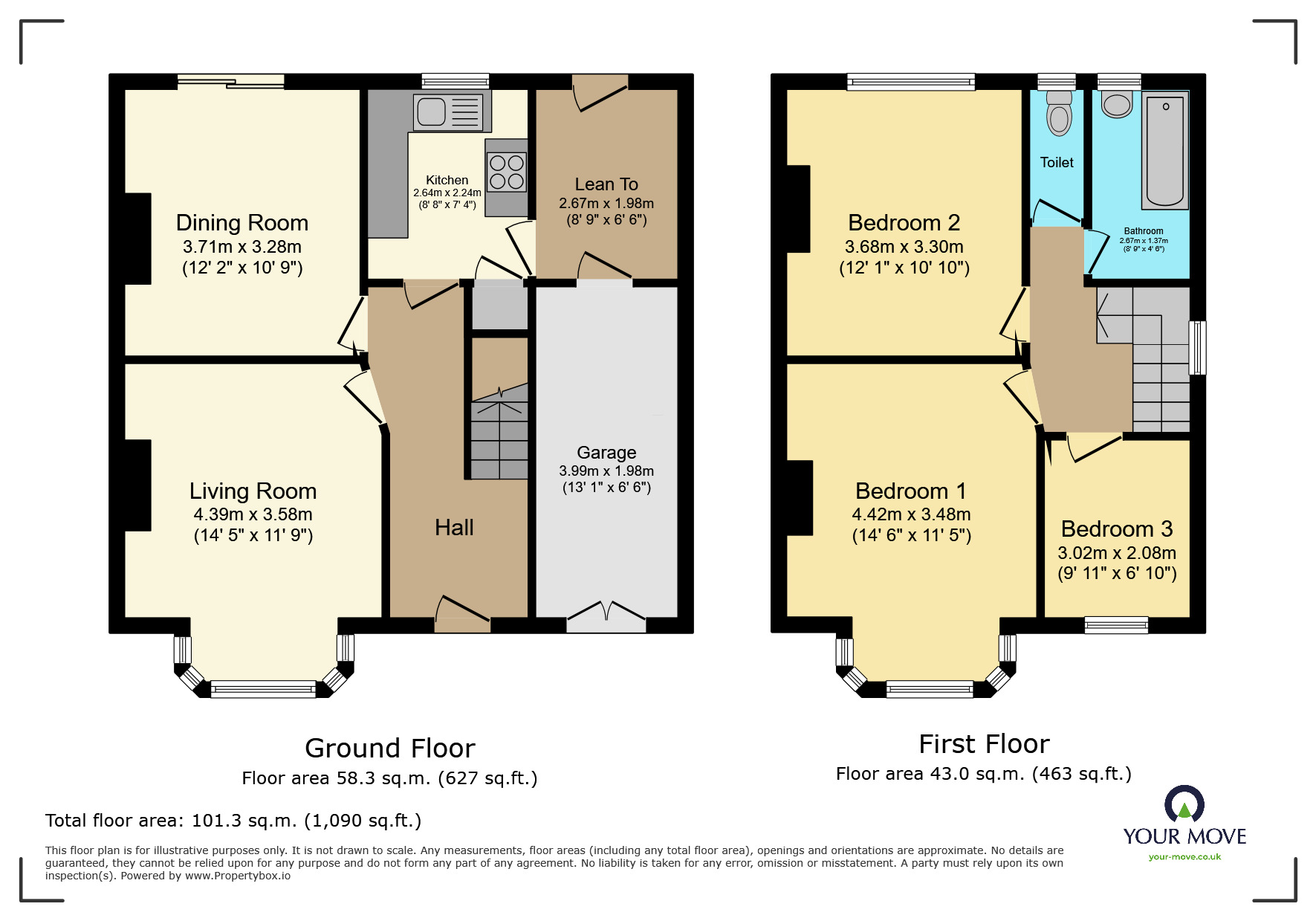 Floorplan of 3 bedroom Semi Detached House for sale, Ashbourne Avenue, Bexleyheath, DA7