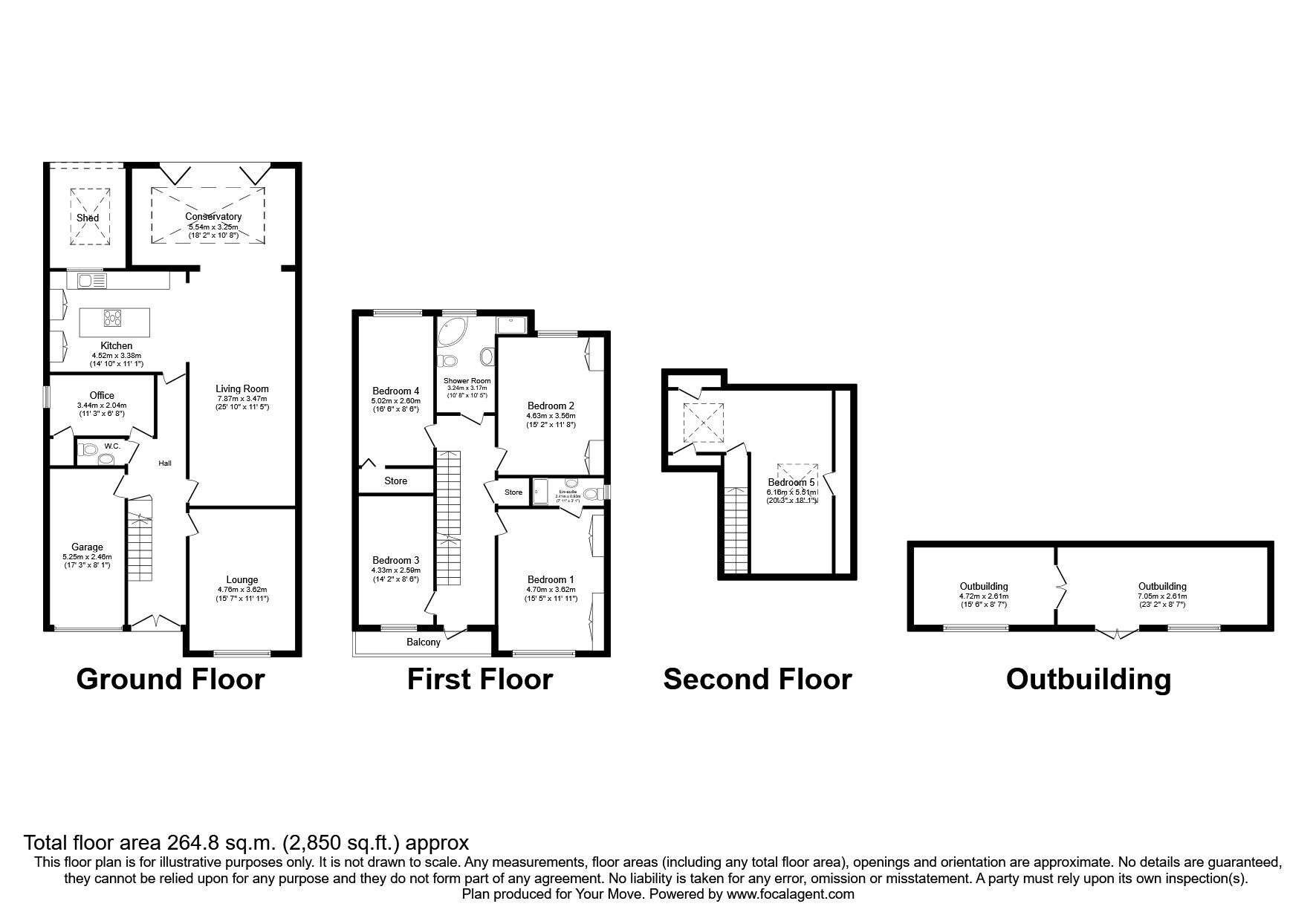 Floorplan of 5 bedroom Detached House for sale, Gravel Hill Close, Bexleyheath, DA6