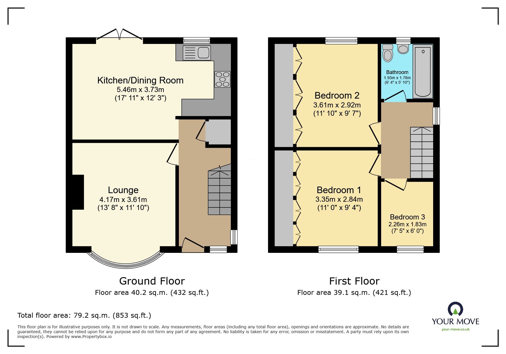 Floorplan of 3 bedroom Semi Detached House for sale, Windsor Road, Bexleyheath, DA6