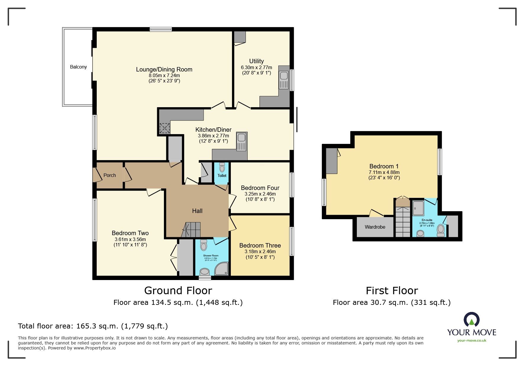 Floorplan of 4 bedroom Detached House for sale, Horsham Road, Bexleyheath, DA6