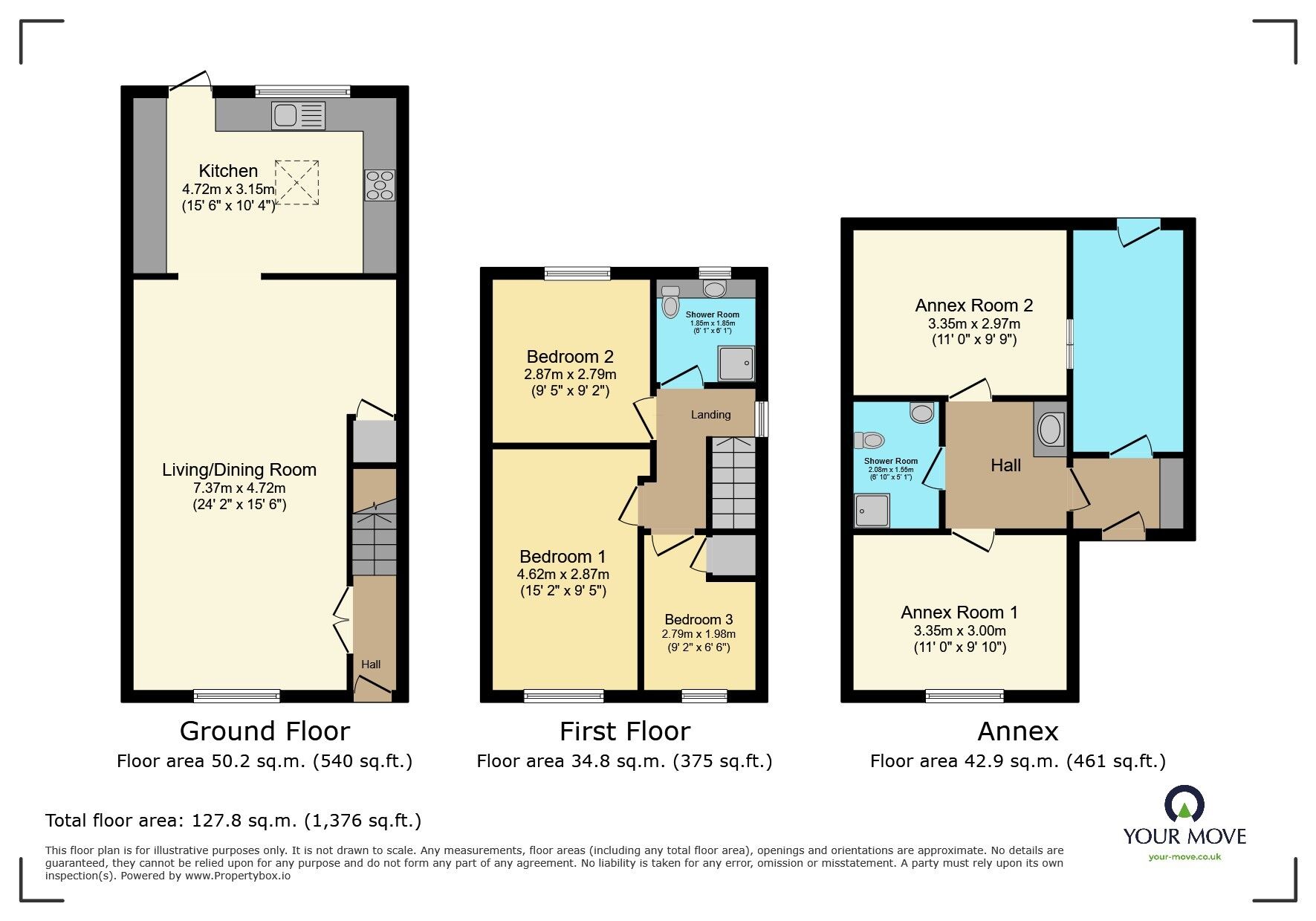 Floorplan of 3 bedroom Semi Detached House for sale, Wyatt Road, Crayford, Dartford, DA1