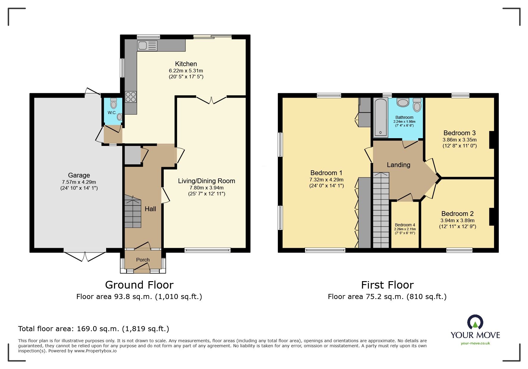 Floorplan of 4 bedroom Semi Detached House for sale, Tidford Road, Welling, DA16