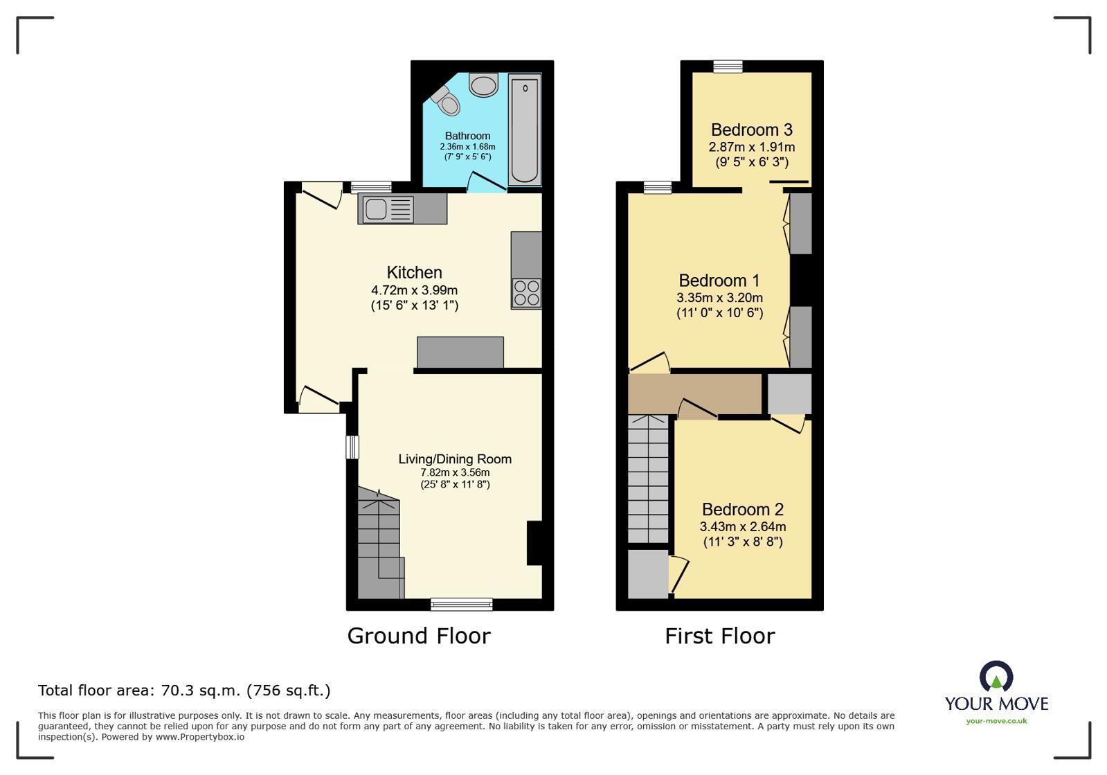 Floorplan of 2 bedroom Semi Detached House for sale, Mayplace Road West, Bexleyheath, DA7