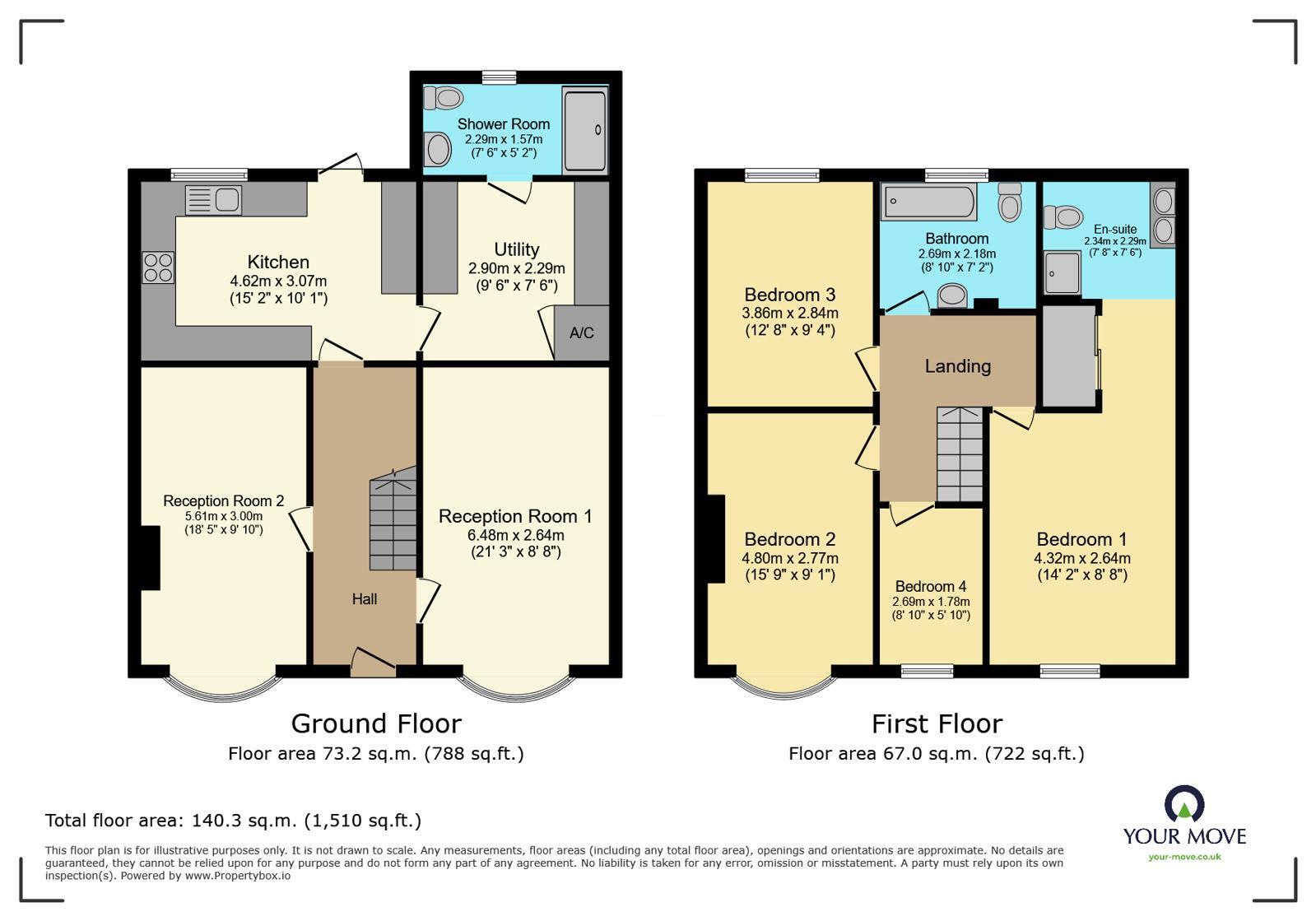 Floorplan of 4 bedroom Semi Detached House for sale, Penhill Road, Bexley, DA5