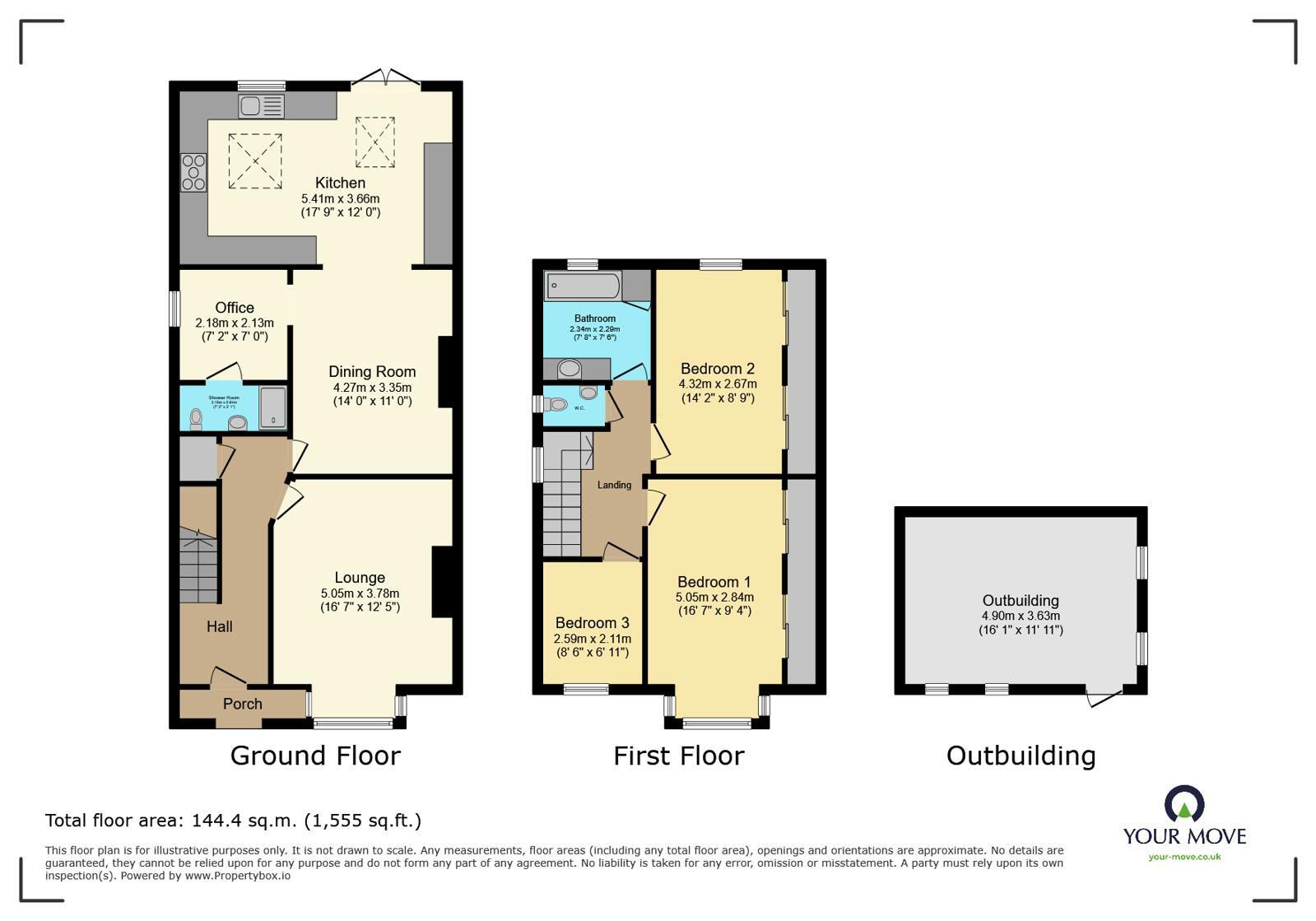 Floorplan of 3 bedroom Semi Detached House for sale, Arbuthnot Lane, Bexley, DA5