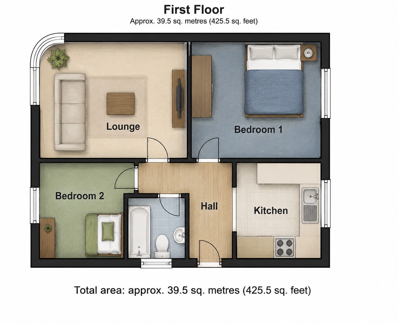 Floorplan of 2 bedroom Flat to rent, Perry Street, Crayford, Dartford, DA1