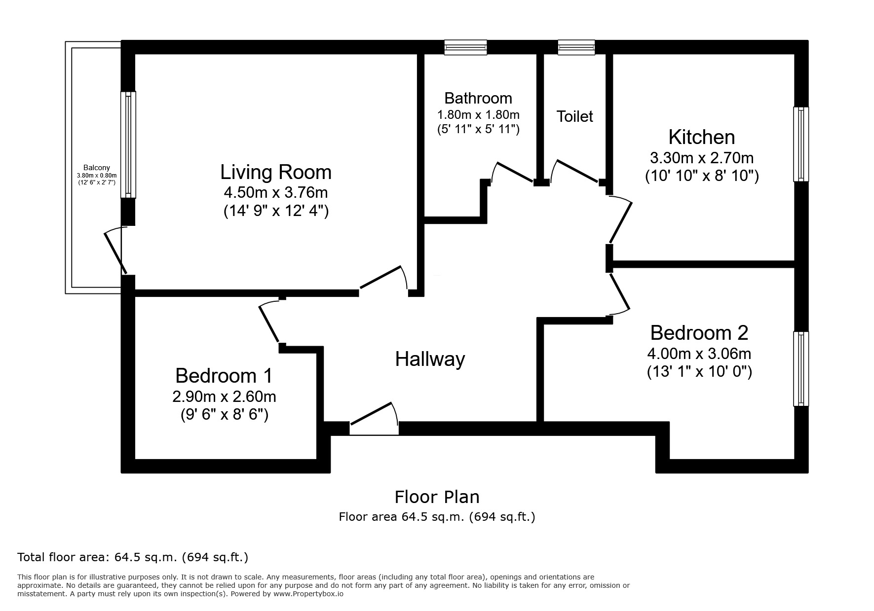 Floorplan of 2 bedroom Flat to rent, Charlton Road, London, SE3