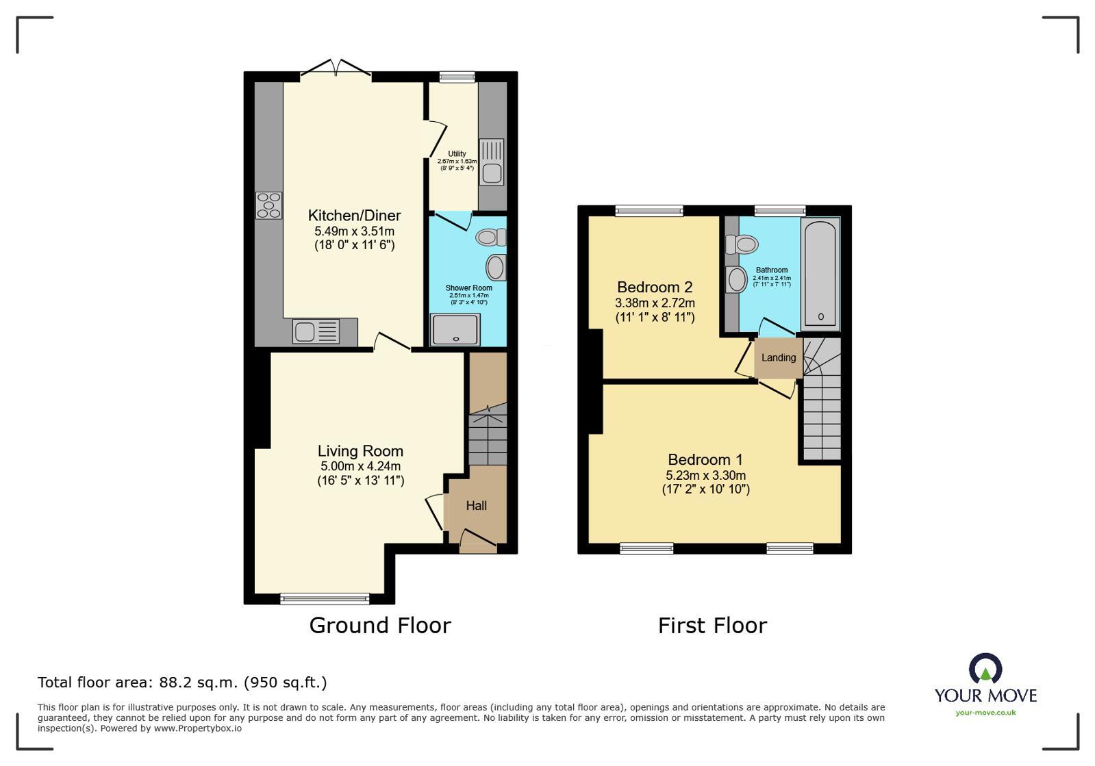 Floorplan of 2 bedroom Mid Terrace House for sale, Watling Street, Bexleyheath, DA6