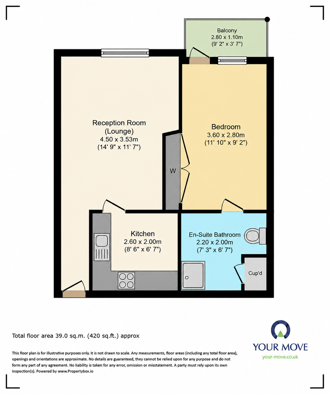 Floorplan of 1 bedroom Flat to rent, Broadway, Bexleyheath, DA6