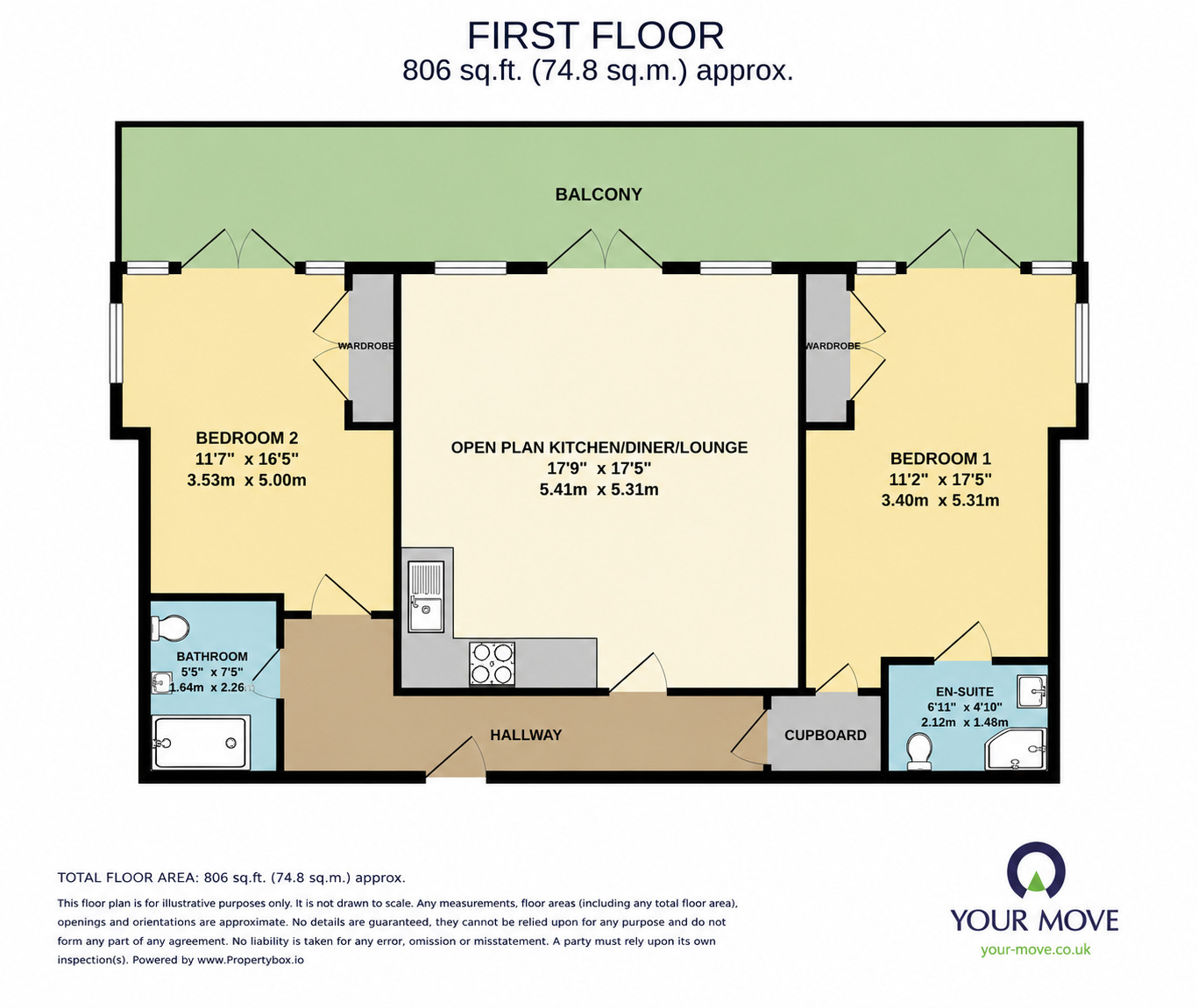 Floorplan of 2 bedroom Flat to rent, Broomfield Road, Bexleyheath, DA6