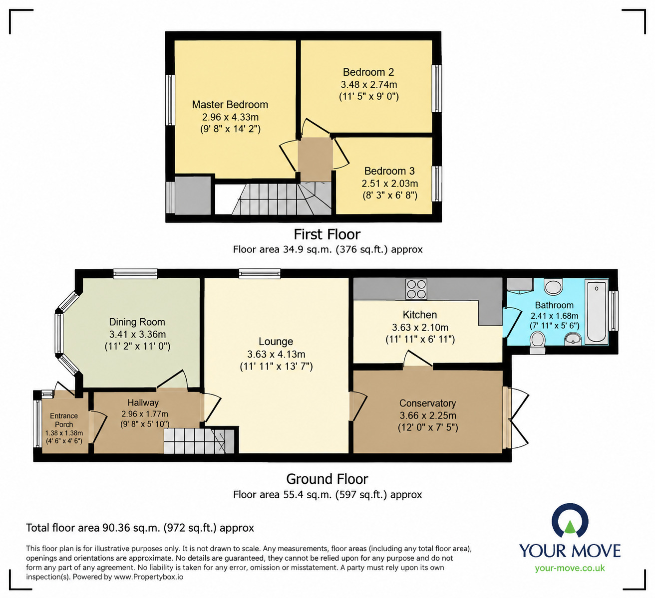 Floorplan of 4 bedroom Mid Terrace House to rent, Maiden Lane, Crayford, Dartford, DA1