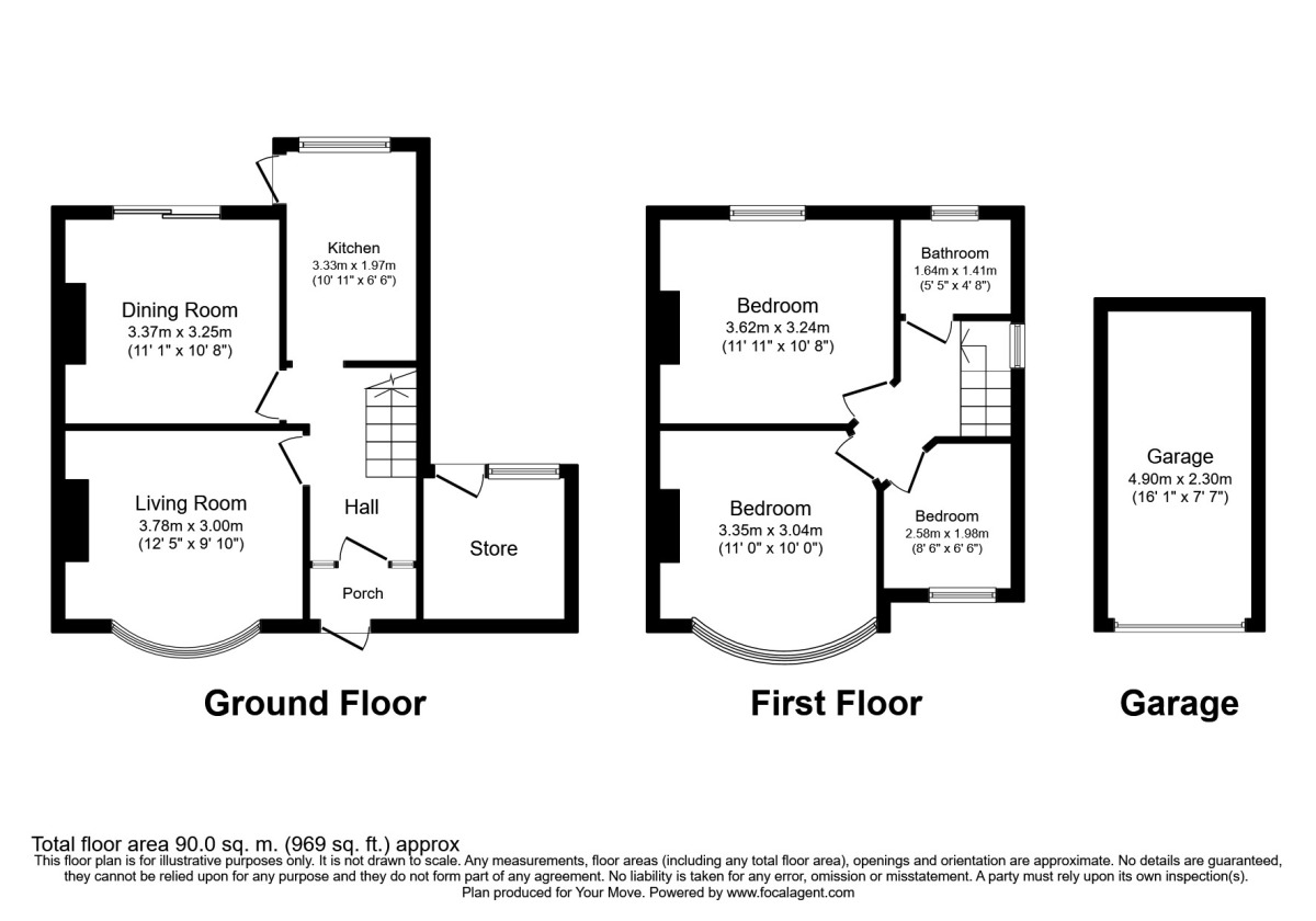 Floorplan of 3 bedroom Semi Detached House to rent, Wrotham Road, Welling, Kent, DA16