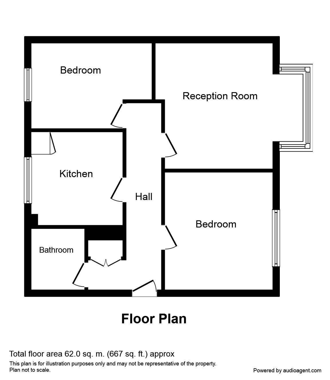 Floorplan of 2 bedroom  Flat to rent, Westcombe Park Road, London, SE3