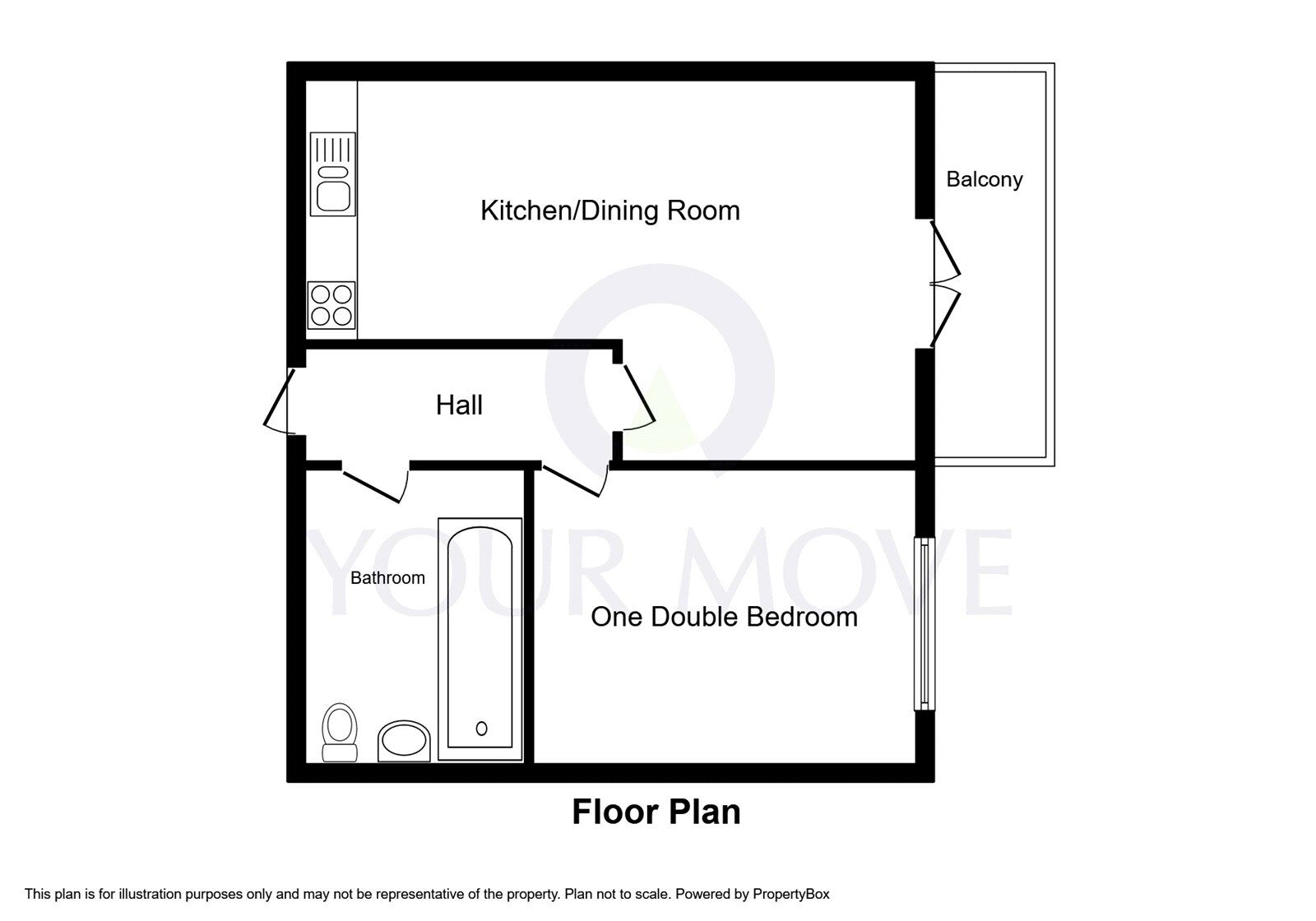 Floorplan of 1 bedroom Flat to rent, Adana Building, Conington Road, London, SE13
