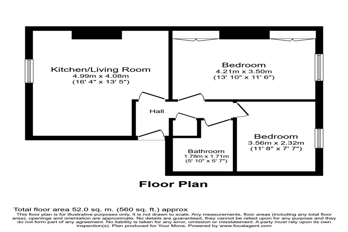 Floorplan of 2 bedroom  Flat to rent, Shooters Hill Road, London, SE3
