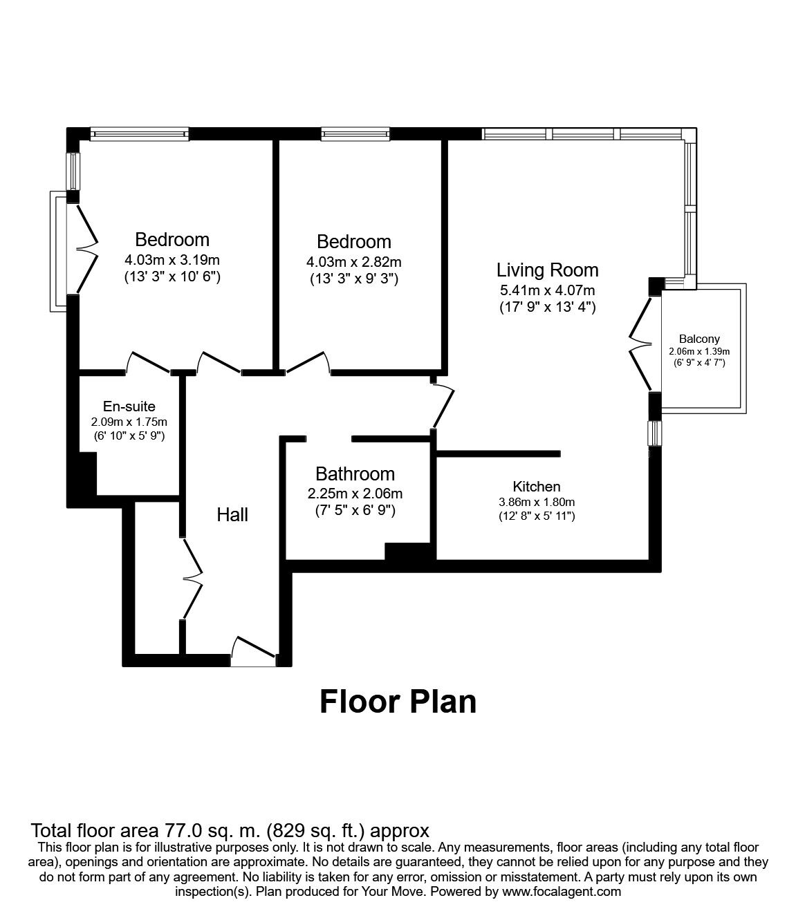 Floorplan of 2 bedroom  Flat to rent, Erebus Drive, London, SE28