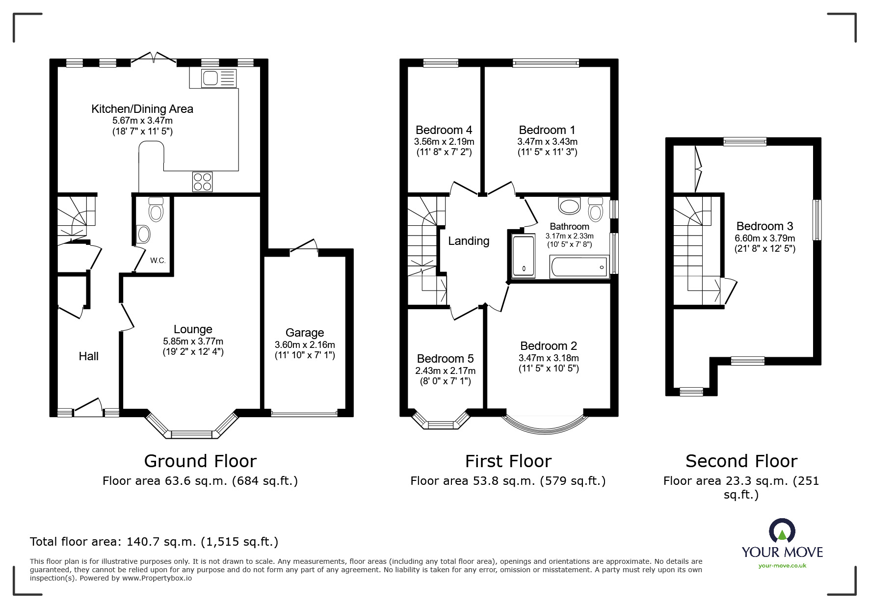 Floorplan of 5 bedroom Semi Detached House to rent, Sidcup Road, London, SE9