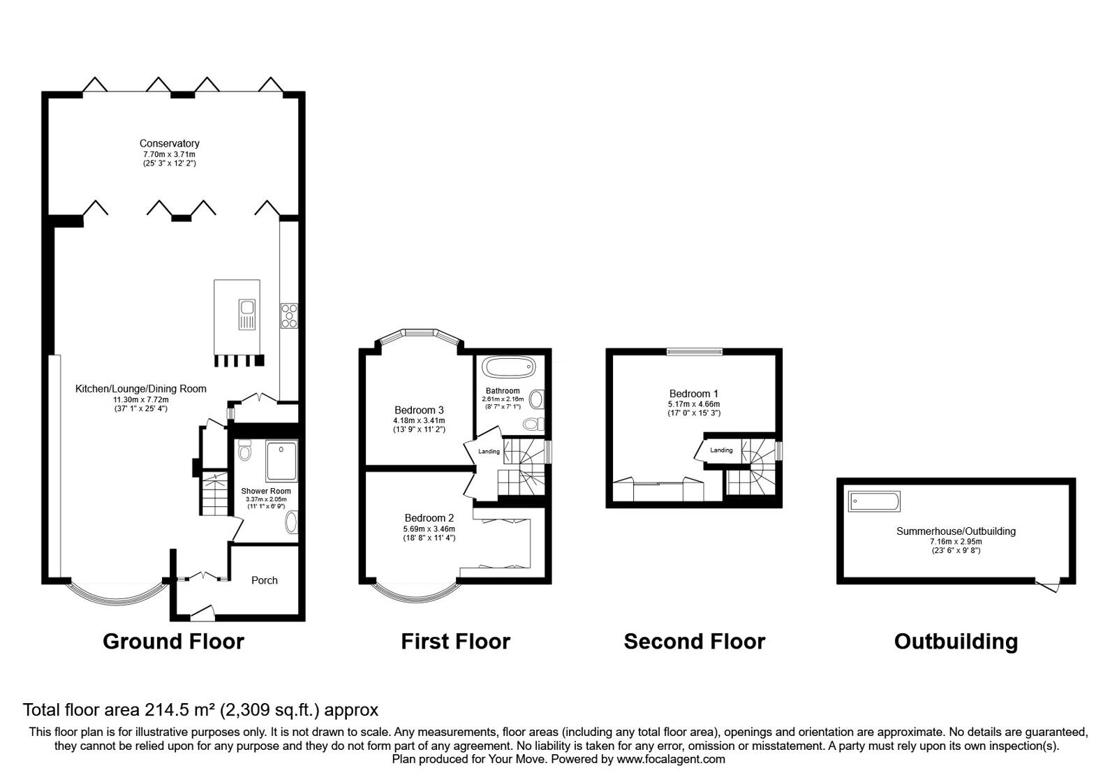 Floorplan of 3 bedroom Semi Detached House for sale, Broad Walk, London, SE3