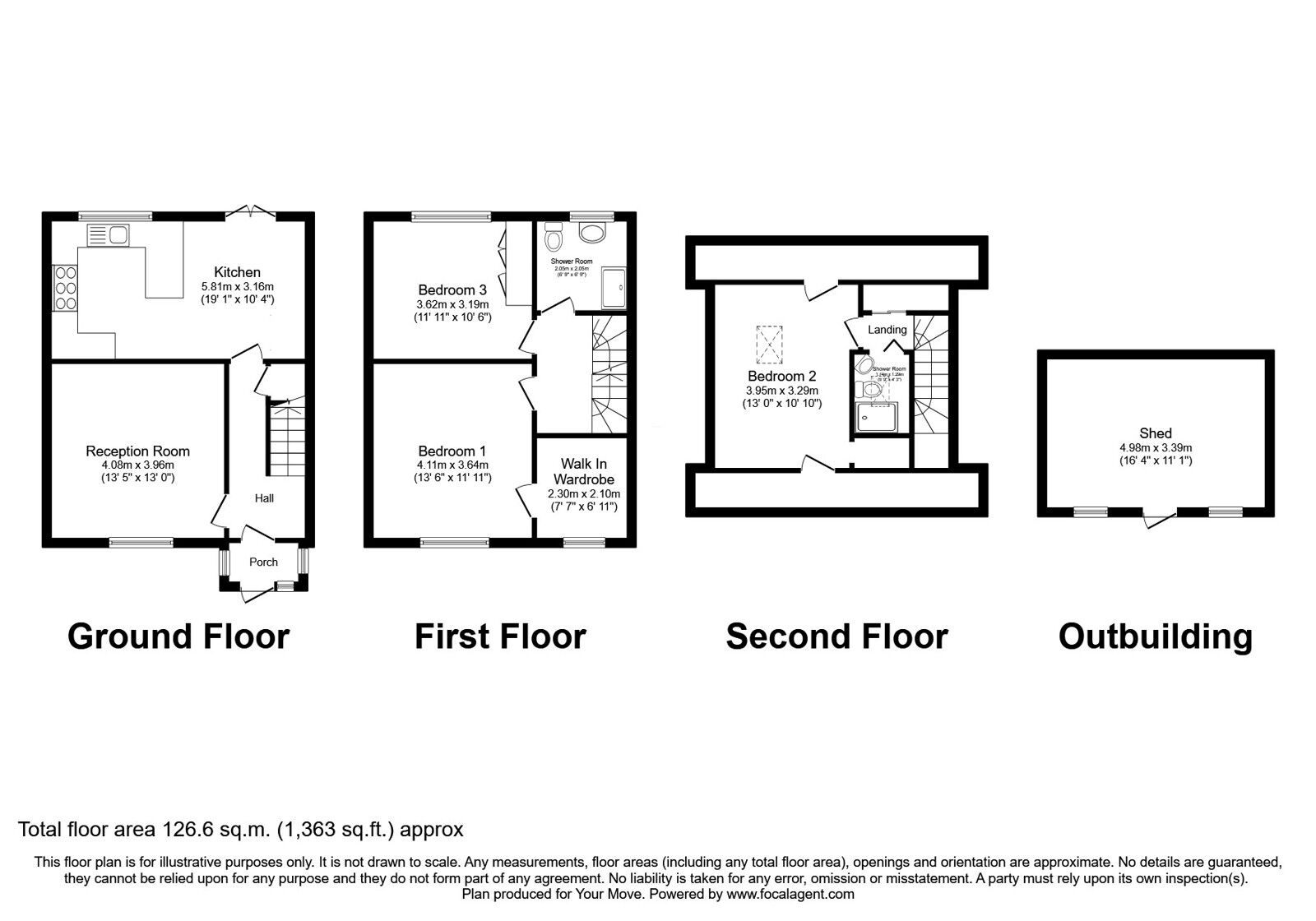 Floorplan of 3 bedroom Mid Terrace House for sale, Charlton Dene, London, SE7