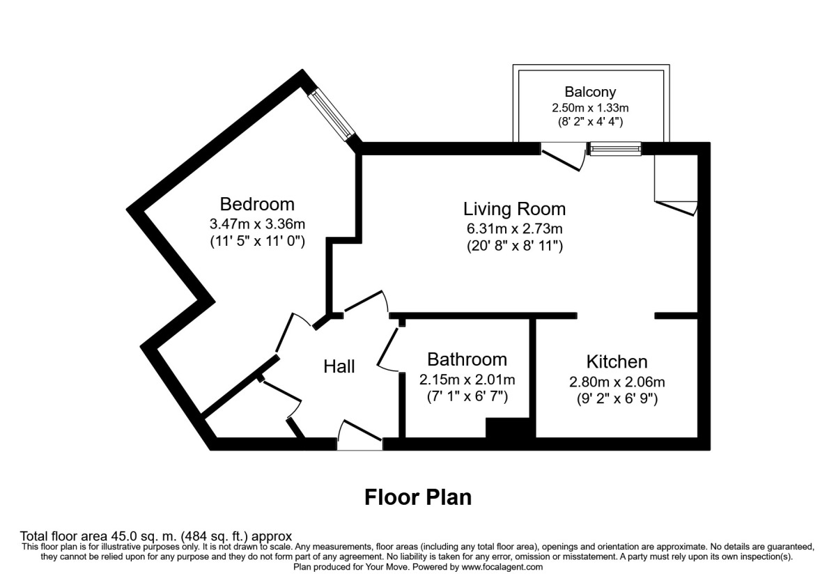 Floorplan of 1 bedroom  Flat for sale, Fairthorn Road, London, SE7