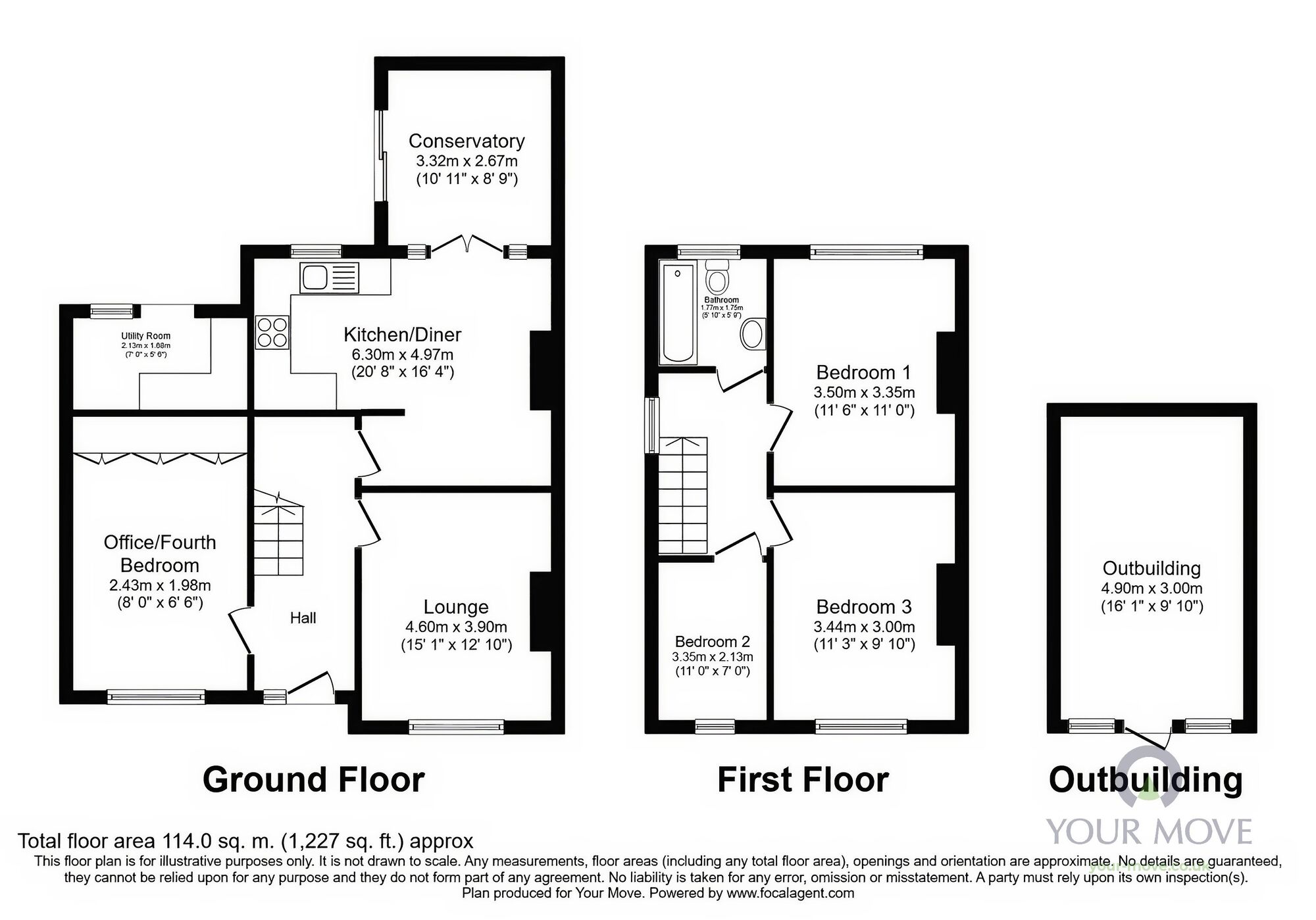 Floorplan of 4 bedroom End Terrace House for sale, Brent Road, London, SE18