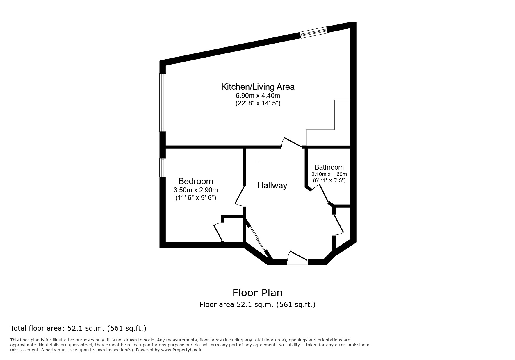 Floorplan of 1 bedroom  Flat for sale, Teasel Crescent, London, SE28