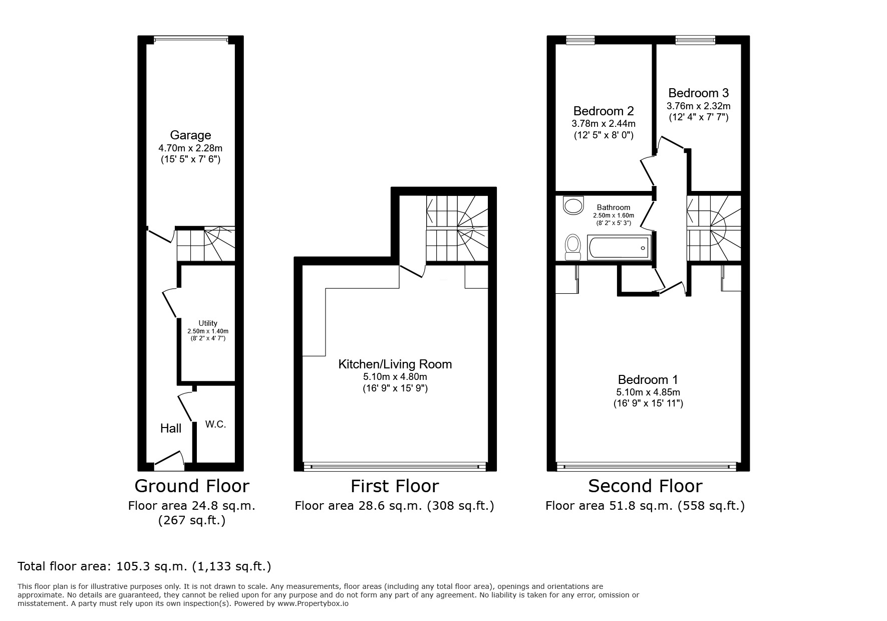 Floorplan of 3 bedroom Mid Terrace House for sale, Vanbrugh Park, London, SE3