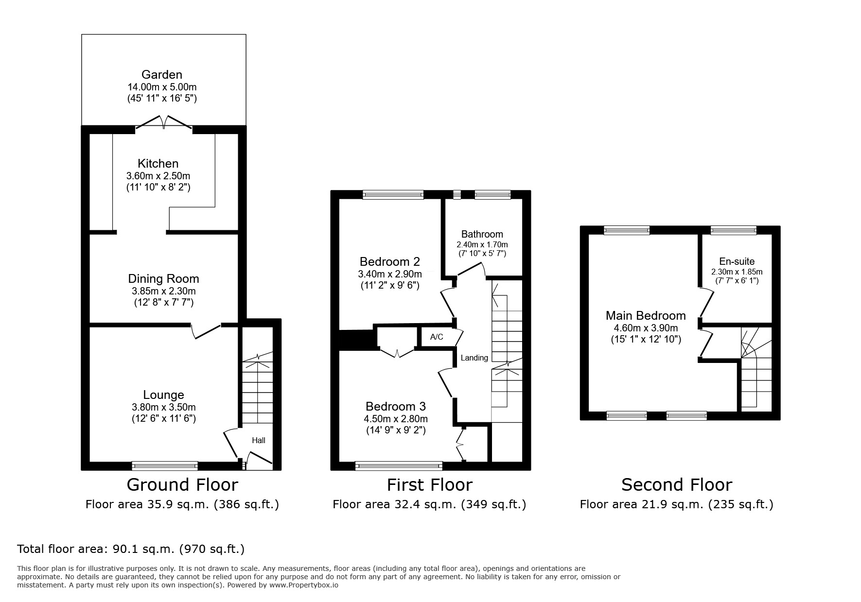 Floorplan of 3 bedroom Mid Terrace House for sale, Holburne Road, London, SE3