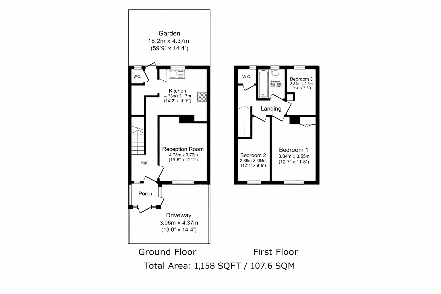Floorplan of 3 bedroom Mid Terrace House for sale, Dursley Close, London, SE3