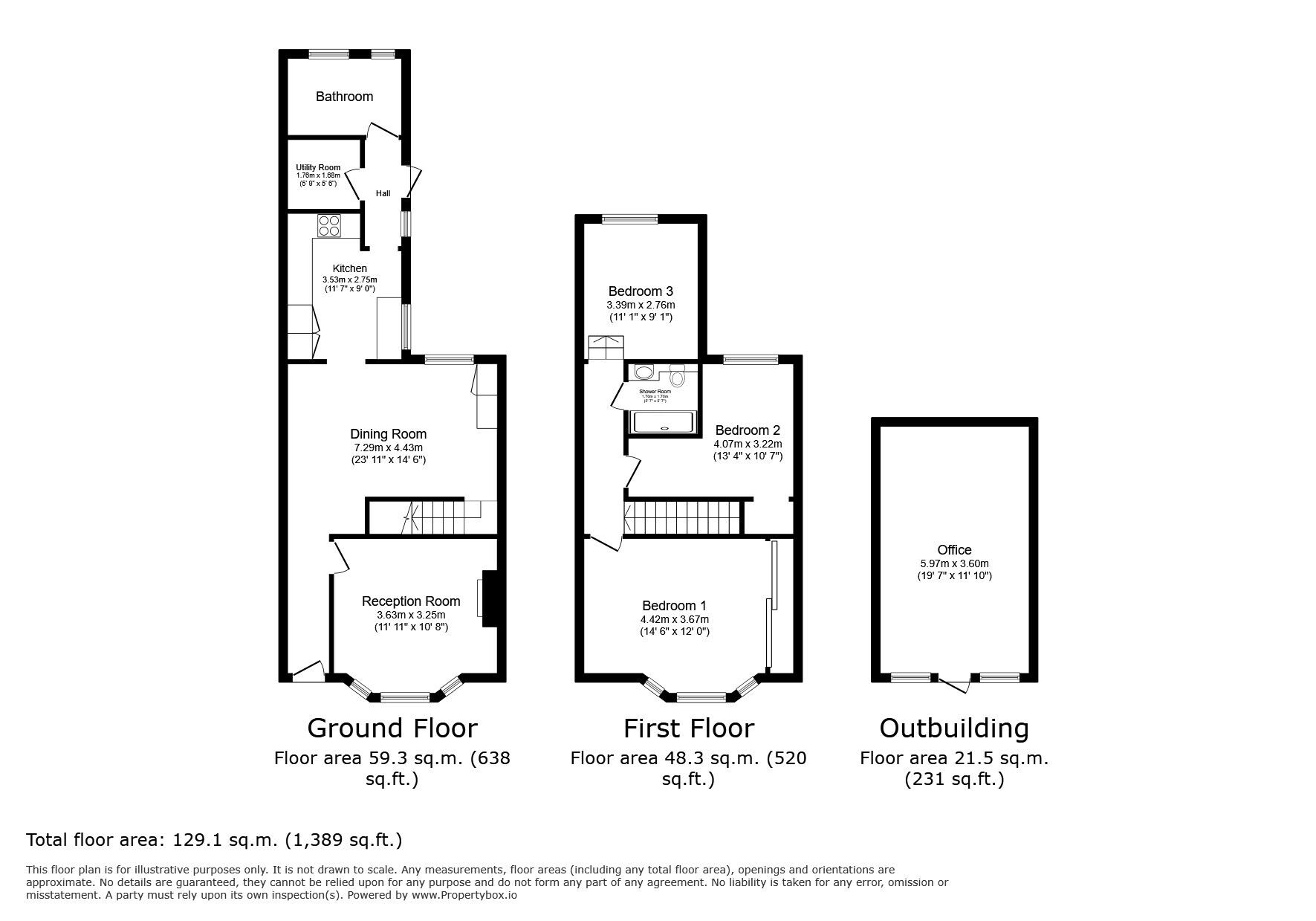 Floorplan of 3 bedroom End Terrace House for sale, Pascoe Road, London, SE13