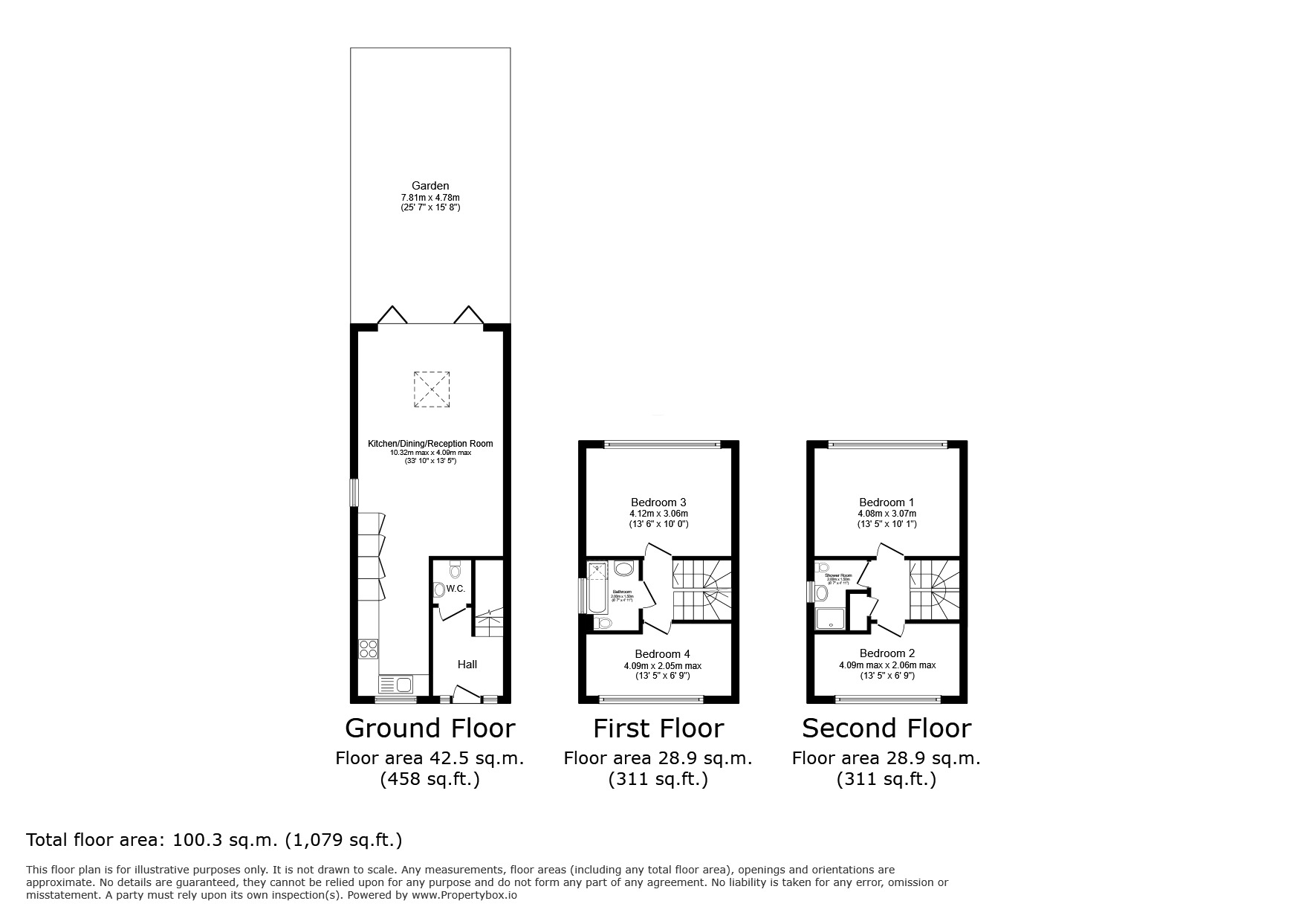 Floorplan of 3 bedroom End Terrace House for sale, Carston Close, London, SE12