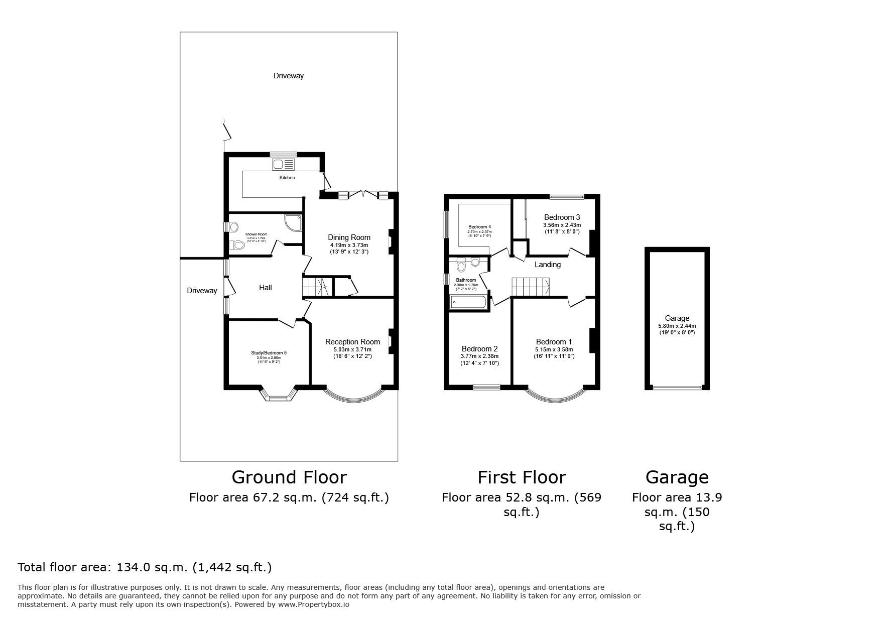 Floorplan of 5 bedroom Semi Detached House for sale, Broad Walk, London, SE3