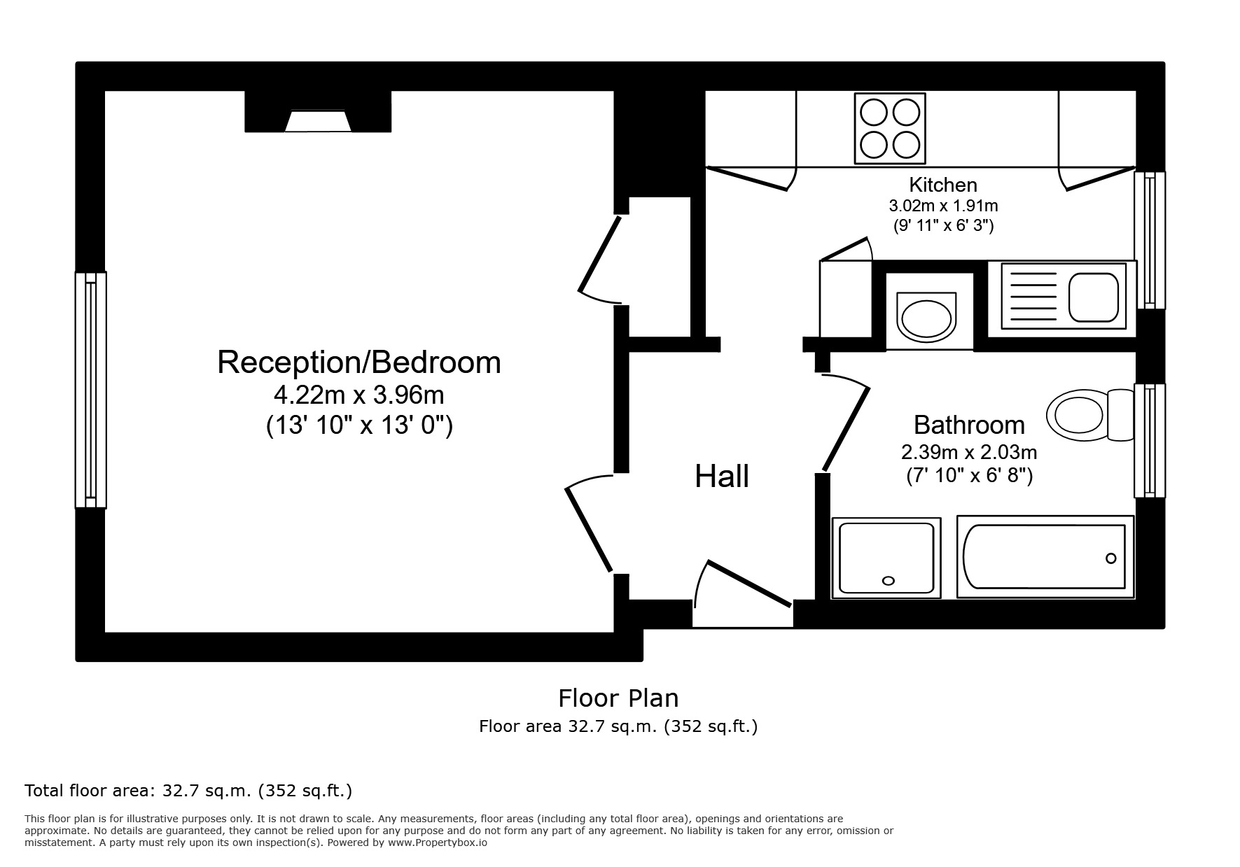 Floorplan of 1 bedroom Flat for sale, Brook Lane, London, SE3