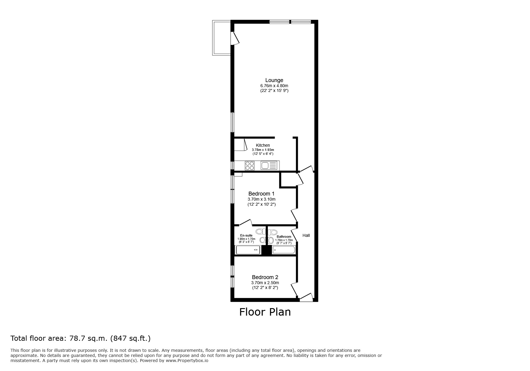 Floorplan of 2 bedroom Flat for sale, Erebus Drive, London, SE28