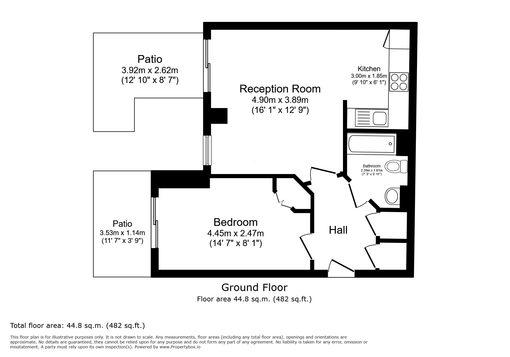 Floorplan of 1 bedroom Flat for sale, Hither Green Lane, London, SE13