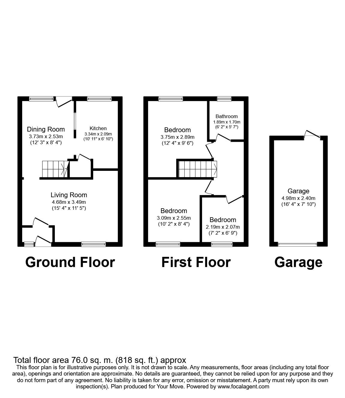Floorplan of 3 bedroom Semi Detached House to rent, Victoria Way, London, SE7