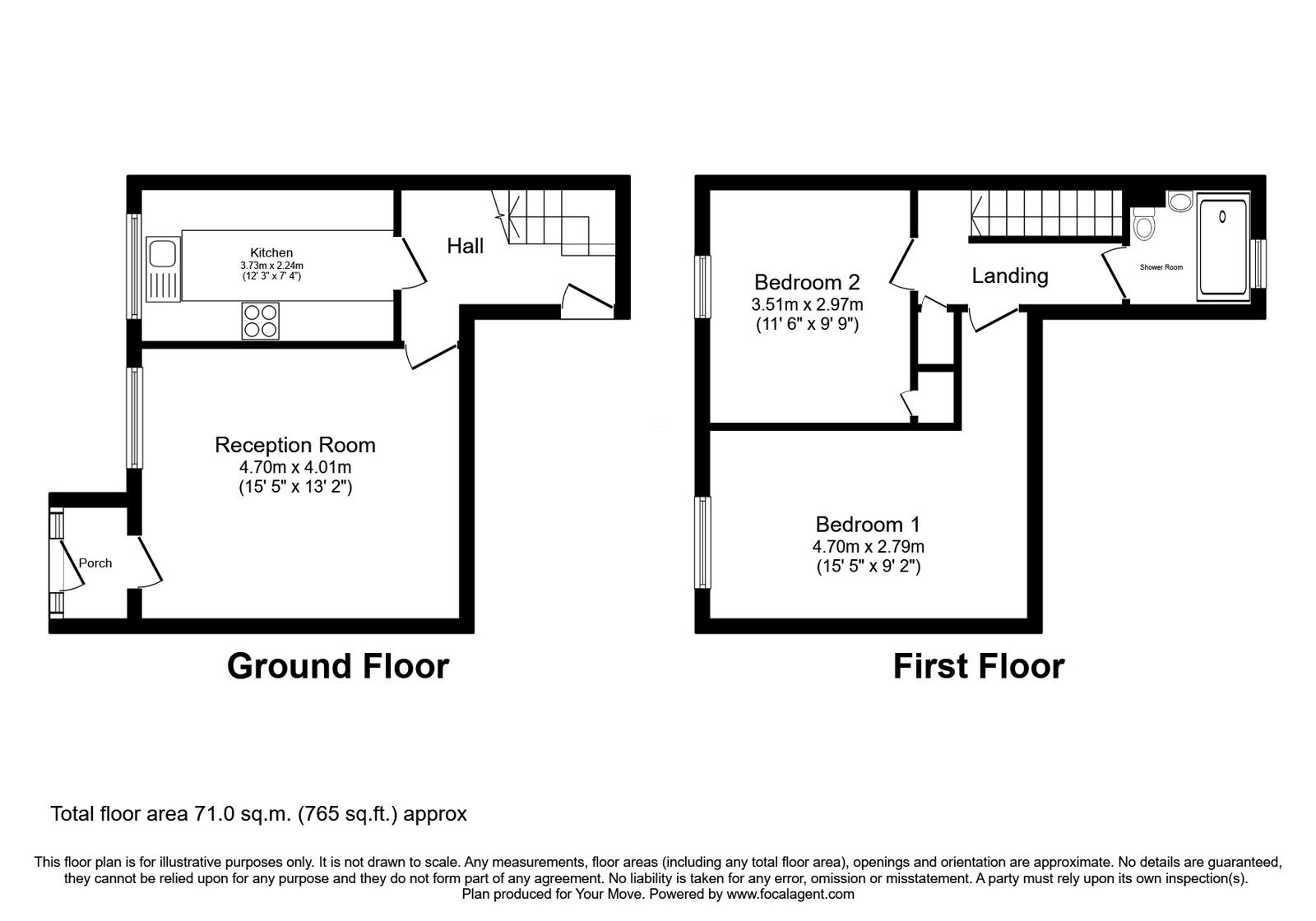 Floorplan of 2 bedroom Flat for sale, Pinelands Close, St. Johns Park, London, SE3