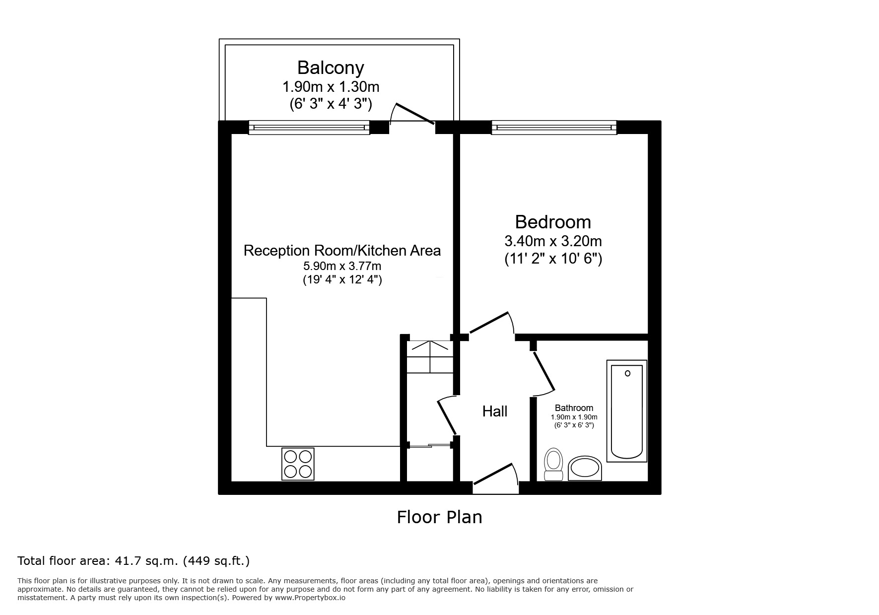 Floorplan of 1 bedroom Flat for sale, Calderwood Street, London, SE18