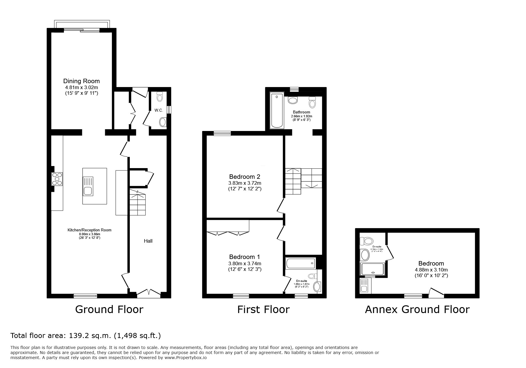 Floorplan of 3 bedroom Mid Terrace Flat for sale, Langhorne Street, London, SE18