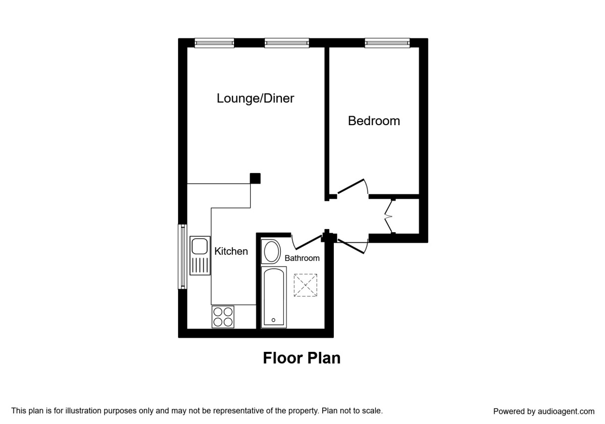 Floorplan of 1 bedroom  Flat to rent, St. Johns, Worcester, WR2