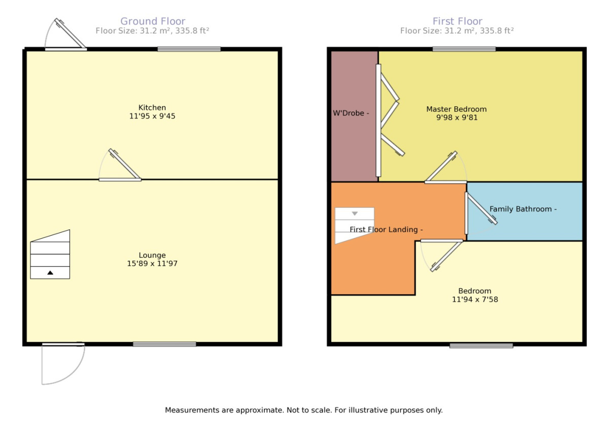 Floorplan of 2 bedroom House to rent, Sanctuary Close, Worcester, WR2