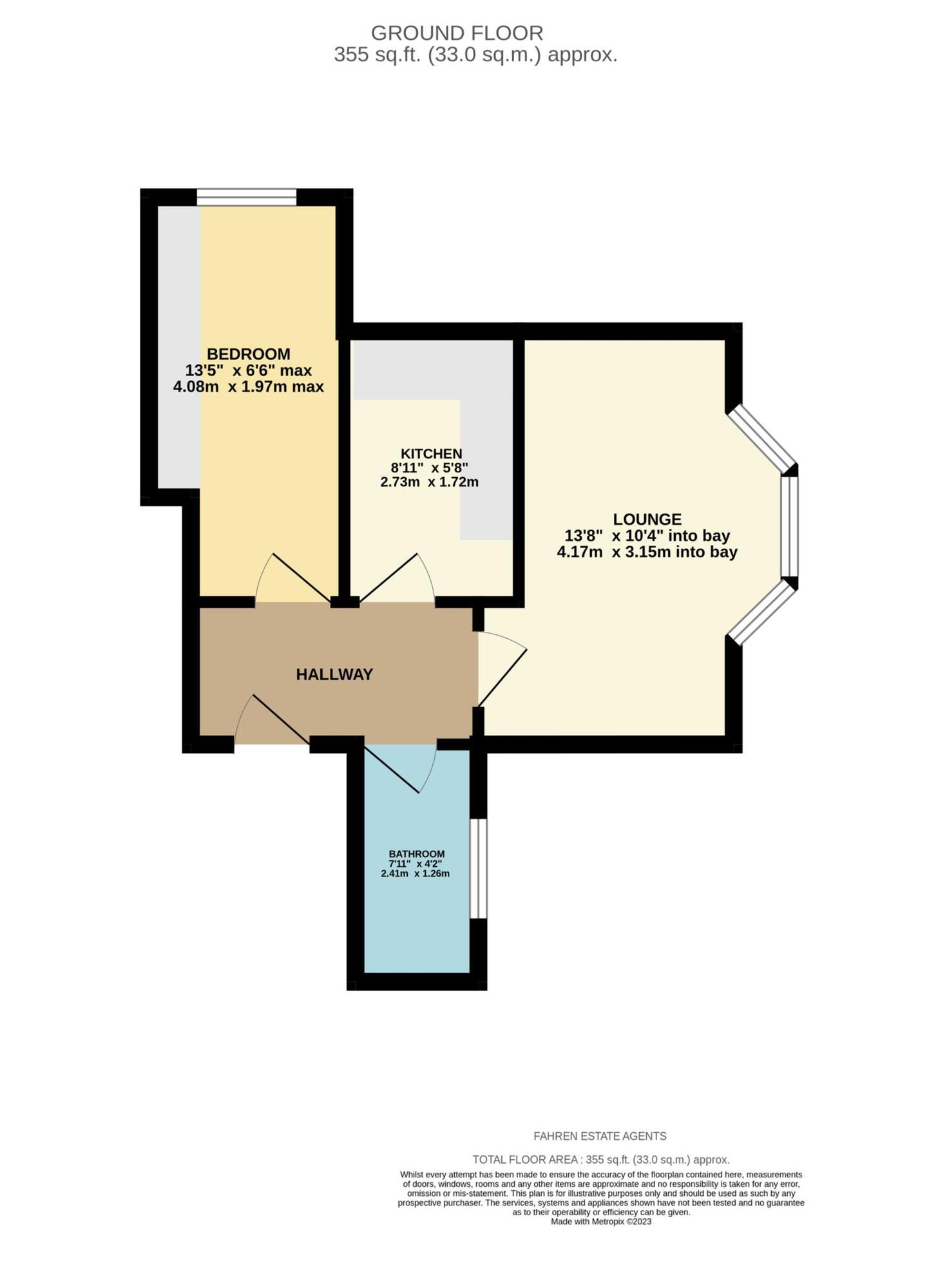 Floorplan of 1 bedroom Flat for sale, Wootton Mount, Dorset, BH1