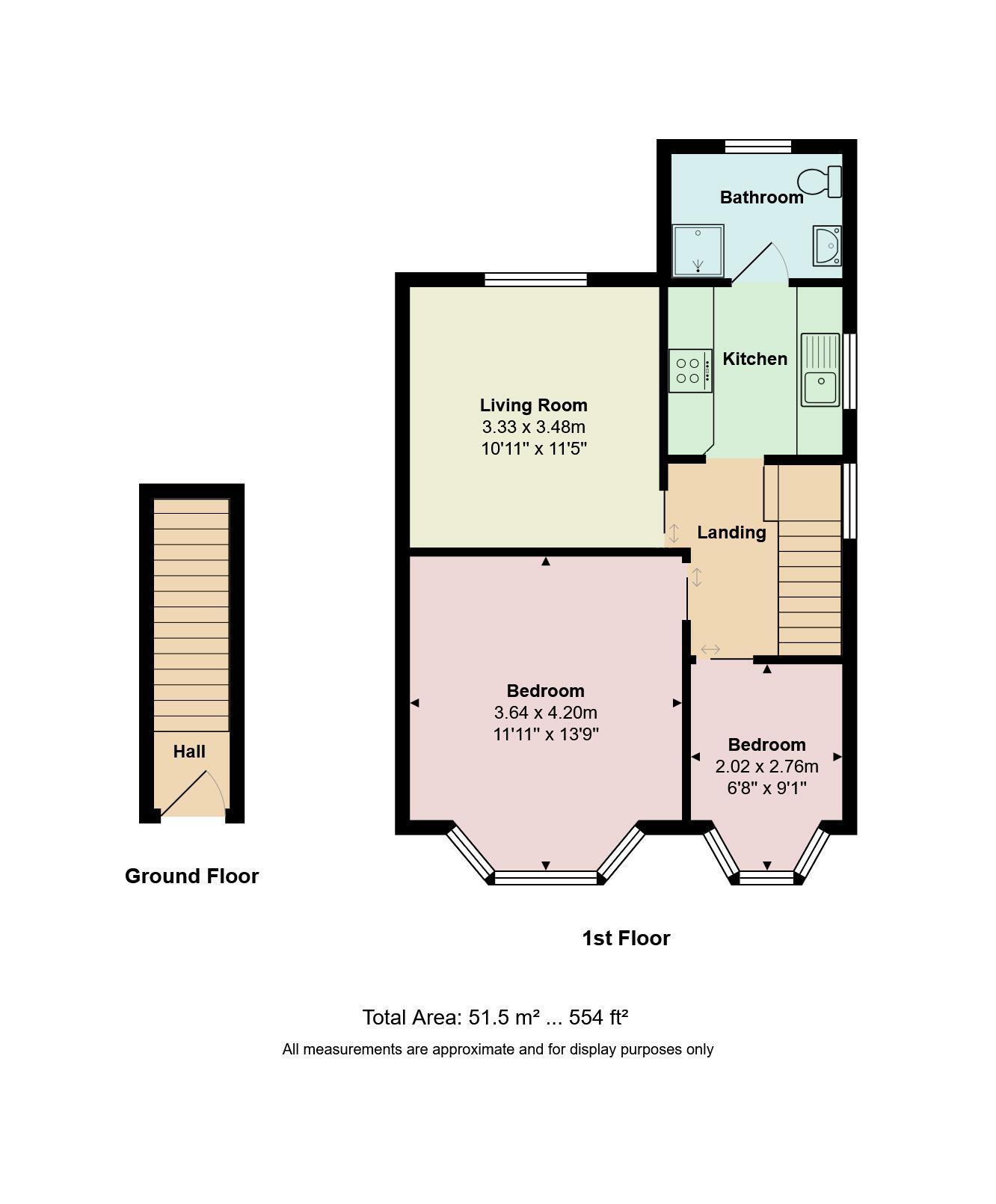 Floorplan of 2 bedroom Flat for sale, Barnes Crescent, Ensbury Park, Dorset, BH10